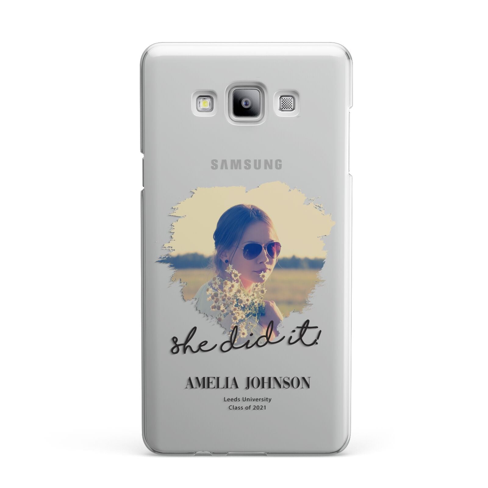 She Did It Graduation Photo with Name Samsung Galaxy A7 2015 Case