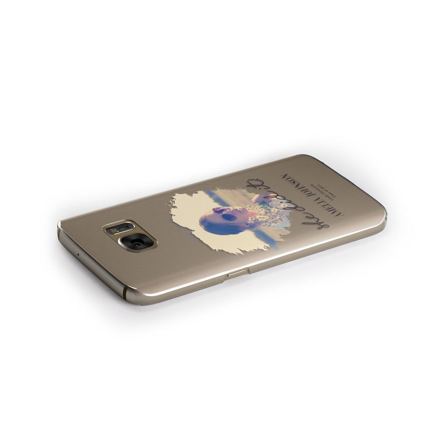 She Did It Graduation Photo with Name Samsung Galaxy Case Side Close Up
