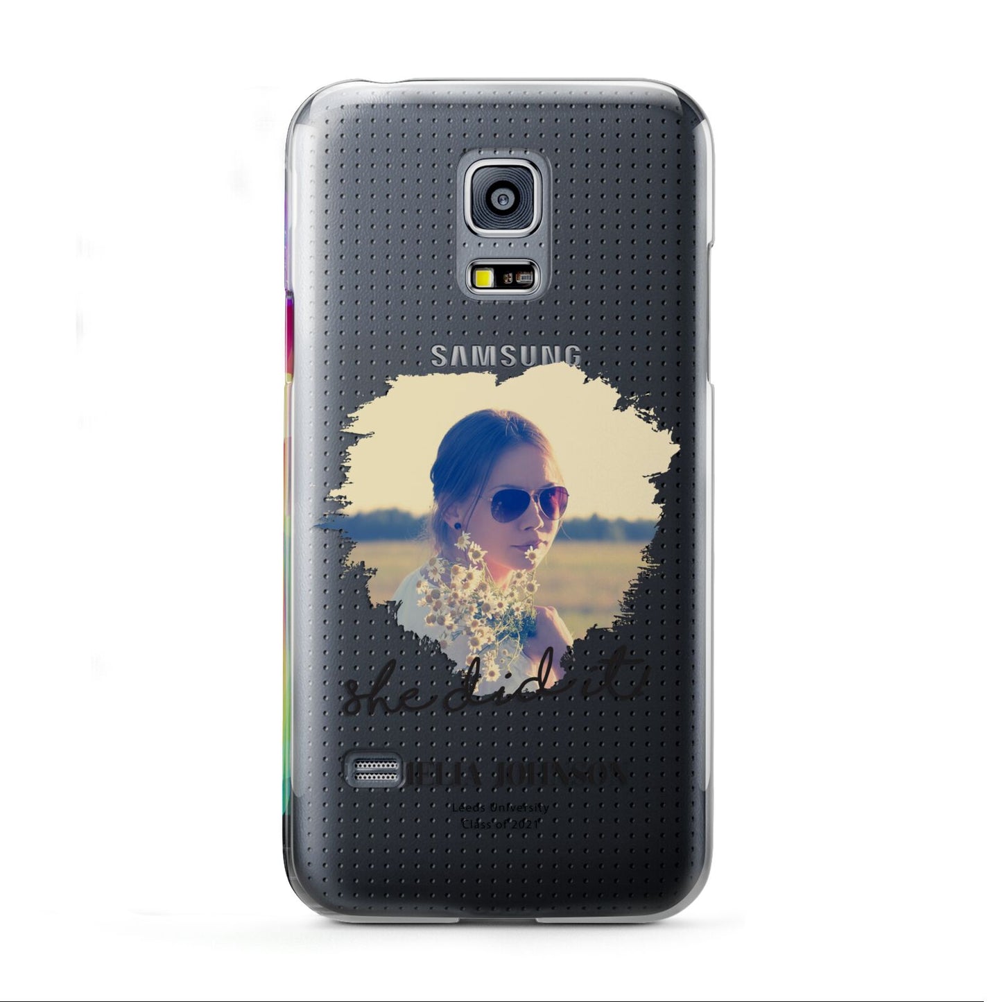 She Did It Graduation Photo with Name Samsung Galaxy S5 Mini Case
