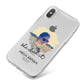 She Did It Graduation Photo with Name iPhone X Bumper Case on Silver iPhone