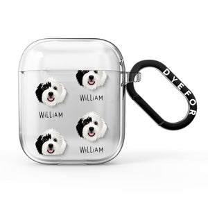 Sheepadoodle Icon with Name AirPods Case