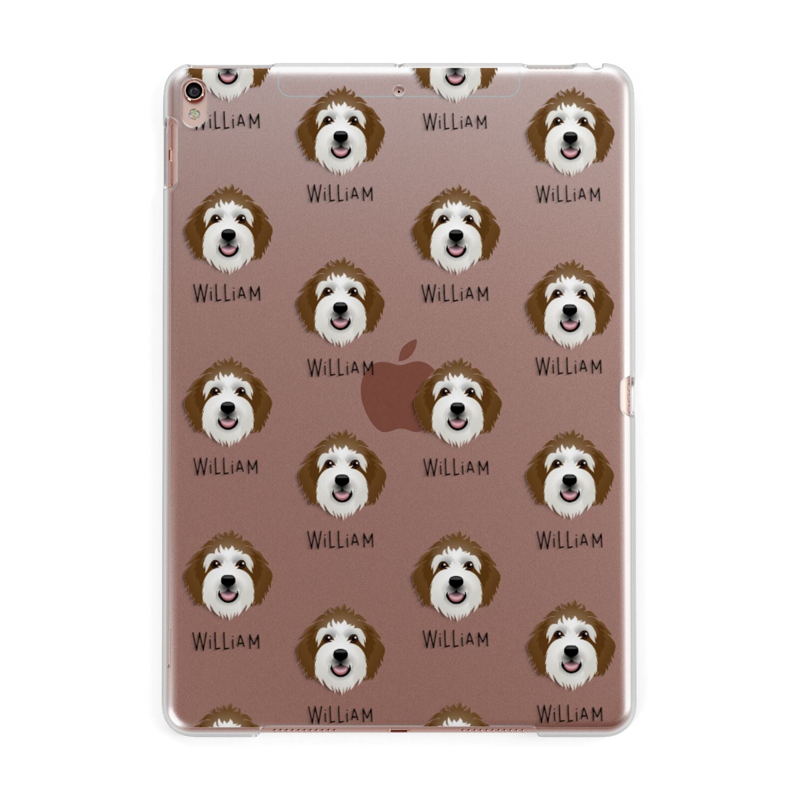 Sheepadoodle Icon with Name Apple iPad Rose Gold Case