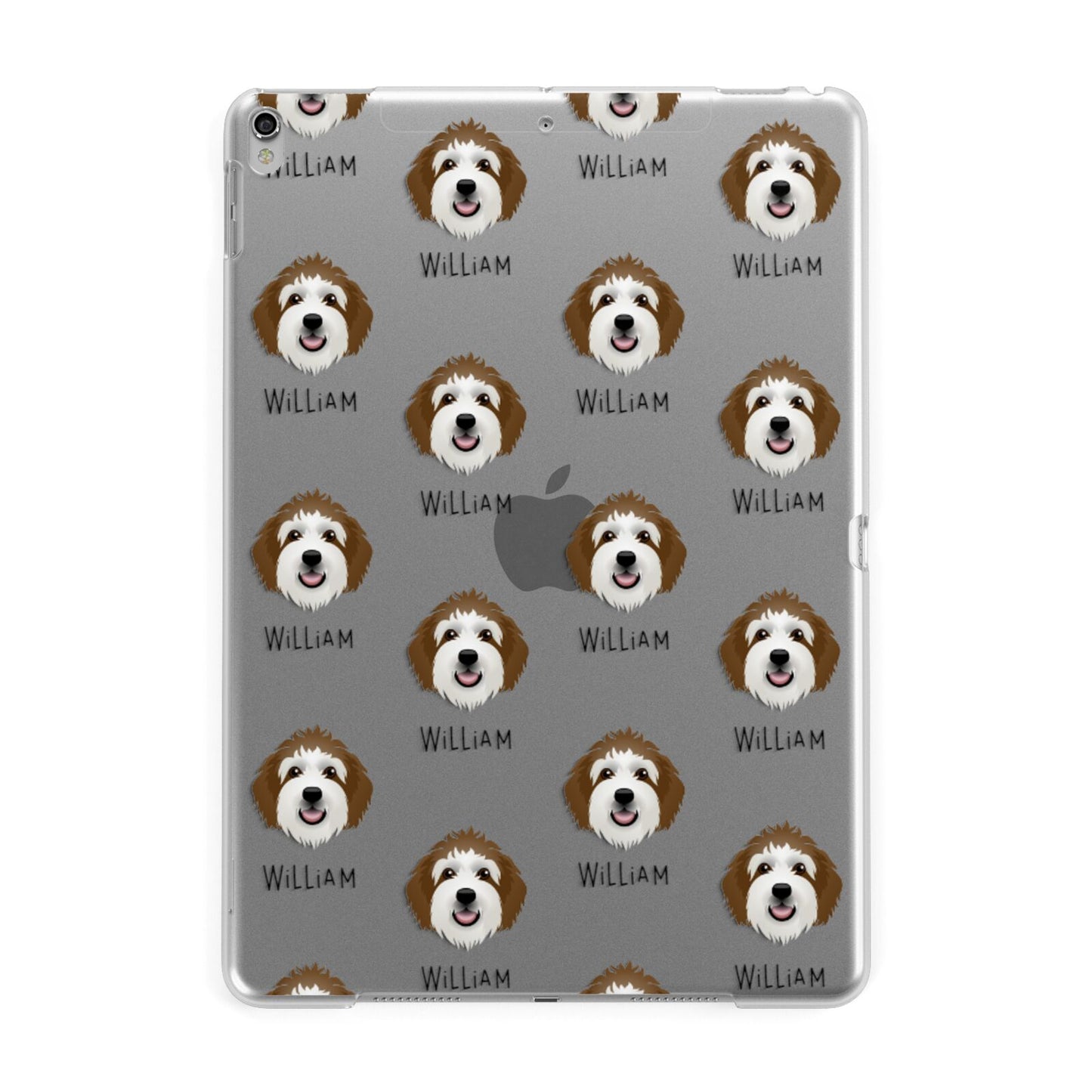 Sheepadoodle Icon with Name Apple iPad Silver Case