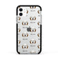Sheepadoodle Icon with Name Apple iPhone 11 in White with Black Impact Case