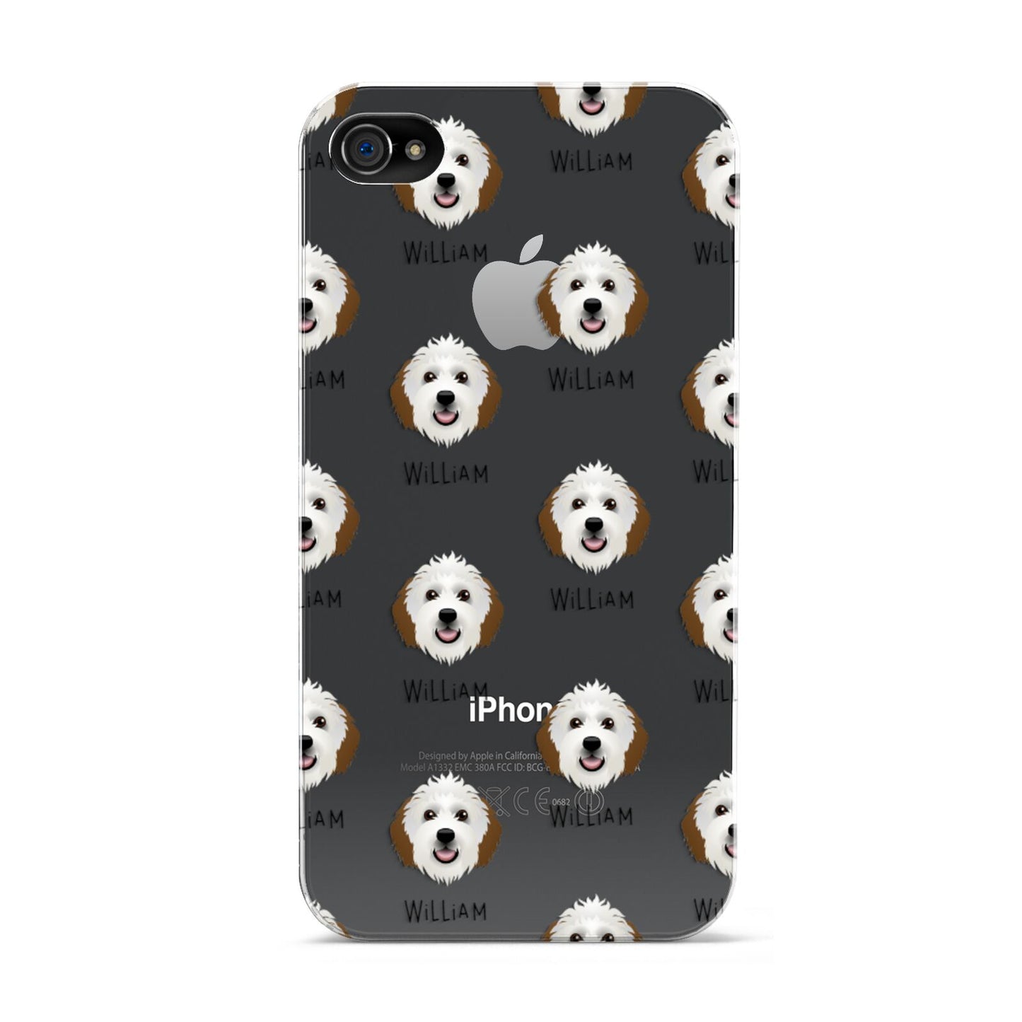 Sheepadoodle Icon with Name Apple iPhone 4s Case