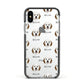 Sheepadoodle Icon with Name Apple iPhone Xs Impact Case Black Edge on Silver Phone
