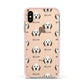Sheepadoodle Icon with Name Apple iPhone Xs Impact Case Pink Edge on Gold Phone