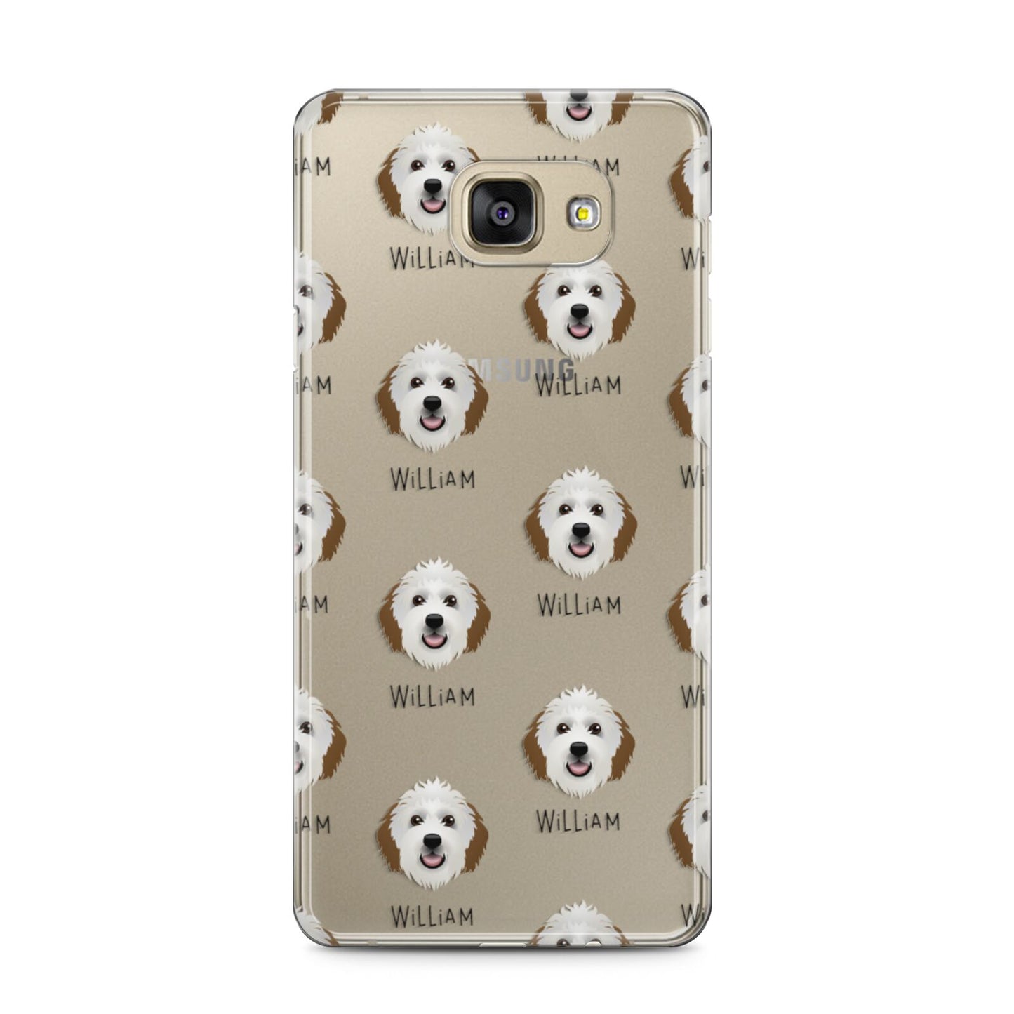 Sheepadoodle Icon with Name Samsung Galaxy A5 2016 Case on gold phone