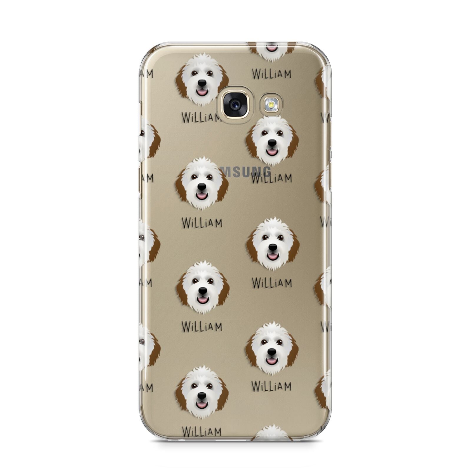 Sheepadoodle Icon with Name Samsung Galaxy A5 2017 Case on gold phone