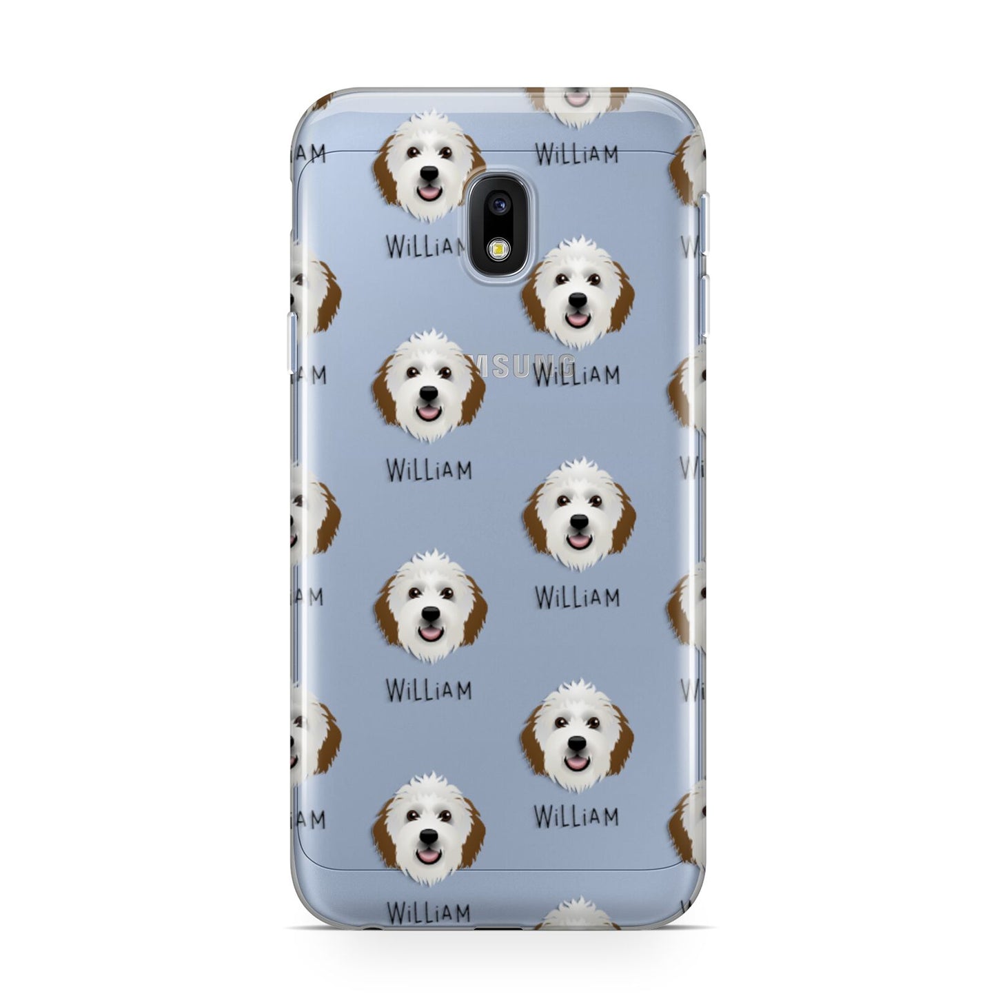 Sheepadoodle Icon with Name Samsung Galaxy J3 2017 Case