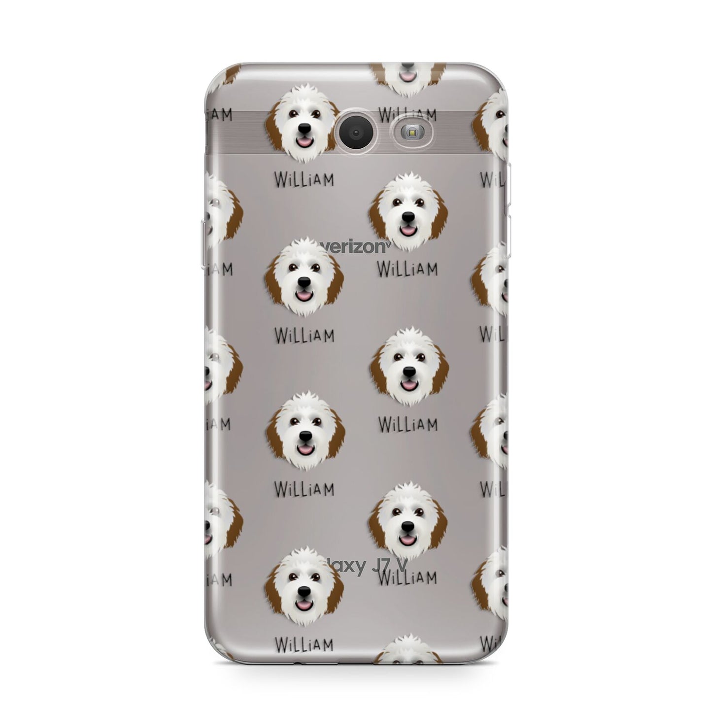 Sheepadoodle Icon with Name Samsung Galaxy J7 2017 Case