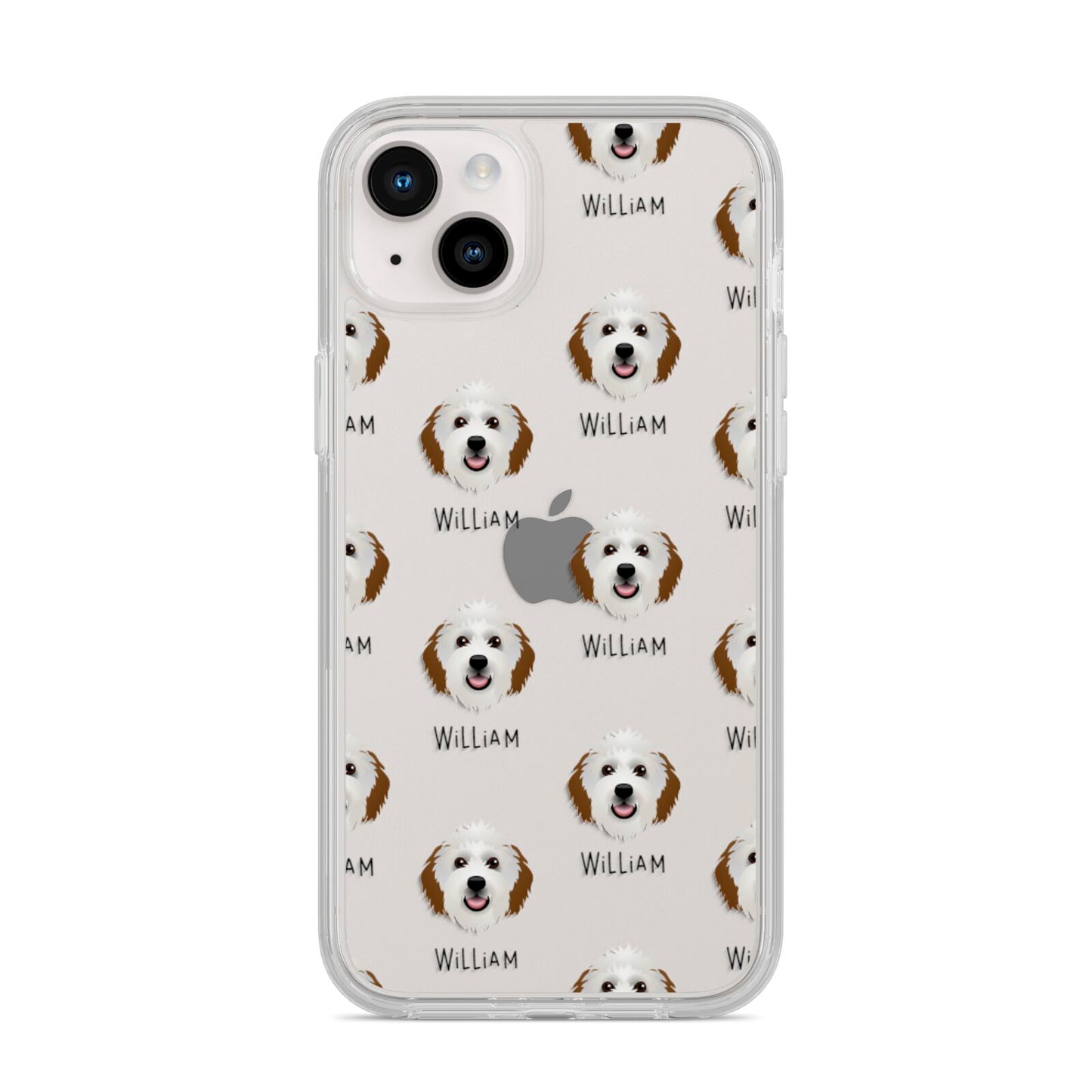 Sheepadoodle Icon with Name iPhone 14 Plus Clear Tough Case Starlight