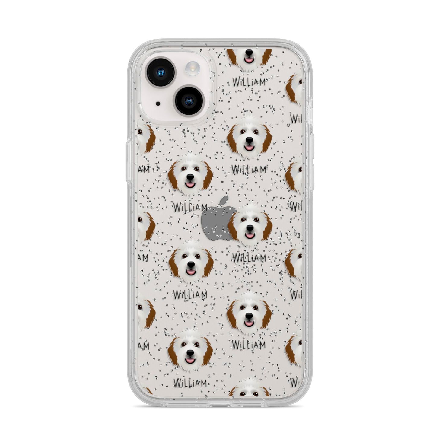 Sheepadoodle Icon with Name iPhone 14 Plus Glitter Tough Case Starlight
