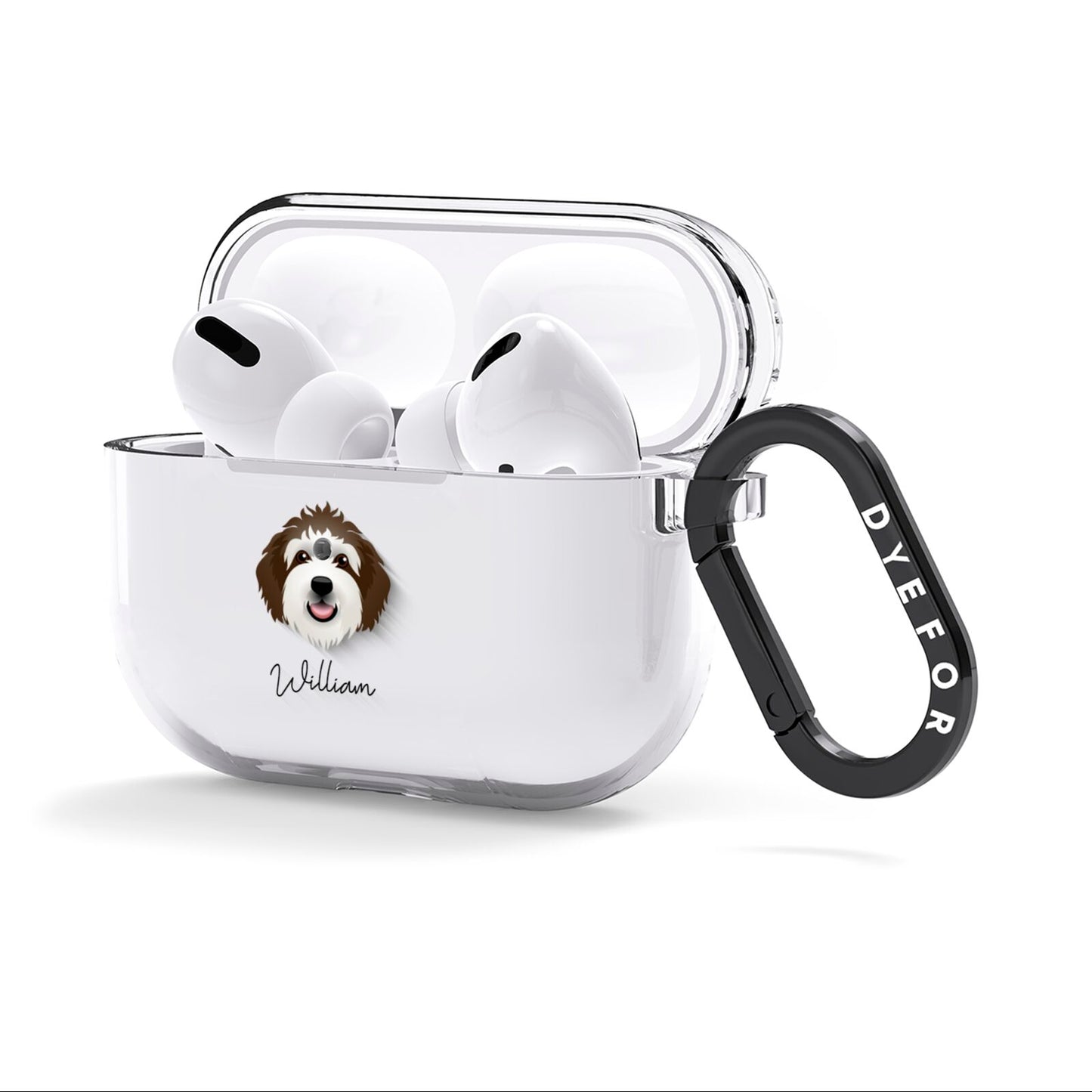 Sheepadoodle Personalised AirPods Clear Case 3rd Gen Side Image