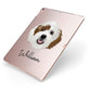 Sheepadoodle Personalised Apple iPad Case on Rose Gold iPad Side View