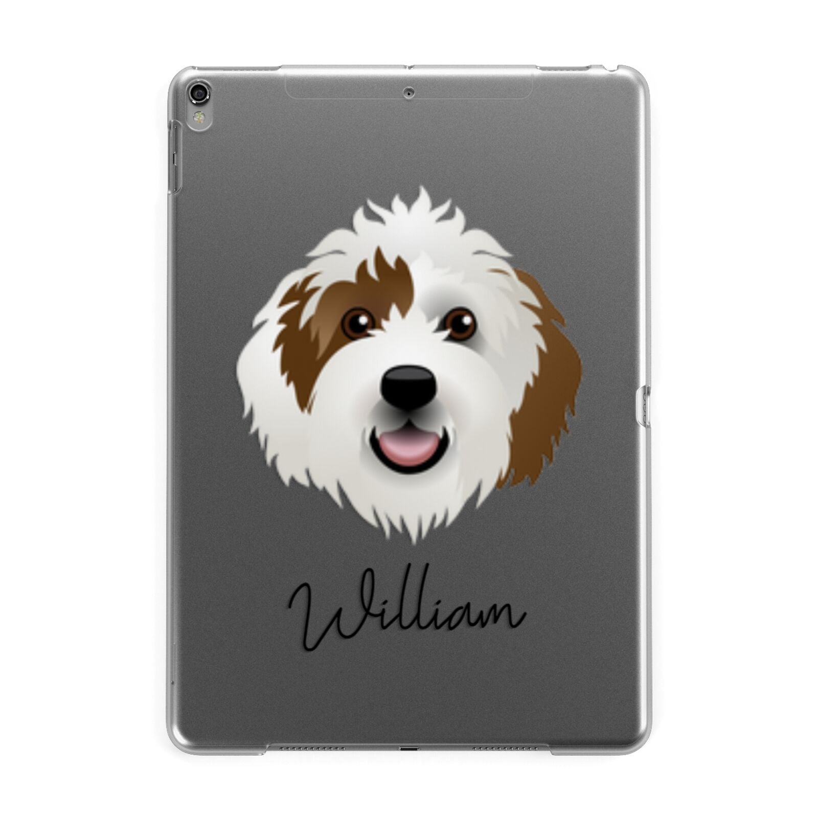 Sheepadoodle Personalised Apple iPad Grey Case