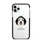 Sheepadoodle Personalised Apple iPhone 11 Pro in Silver with Black Impact Case