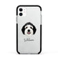Sheepadoodle Personalised Apple iPhone 11 in White with Black Impact Case
