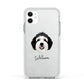 Sheepadoodle Personalised Apple iPhone 11 in White with White Impact Case