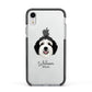 Sheepadoodle Personalised Apple iPhone XR Impact Case Black Edge on Silver Phone