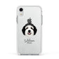 Sheepadoodle Personalised Apple iPhone XR Impact Case White Edge on Silver Phone