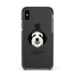 Sheepadoodle Personalised Apple iPhone Xs Impact Case Black Edge on Black Phone