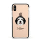 Sheepadoodle Personalised Apple iPhone Xs Impact Case Black Edge on Gold Phone