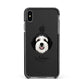 Sheepadoodle Personalised Apple iPhone Xs Max Impact Case Black Edge on Black Phone