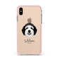 Sheepadoodle Personalised Apple iPhone Xs Max Impact Case Pink Edge on Gold Phone