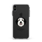 Sheepadoodle Personalised Apple iPhone Xs Max Impact Case White Edge on Black Phone