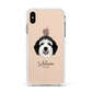 Sheepadoodle Personalised Apple iPhone Xs Max Impact Case White Edge on Gold Phone