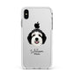 Sheepadoodle Personalised Apple iPhone Xs Max Impact Case White Edge on Silver Phone
