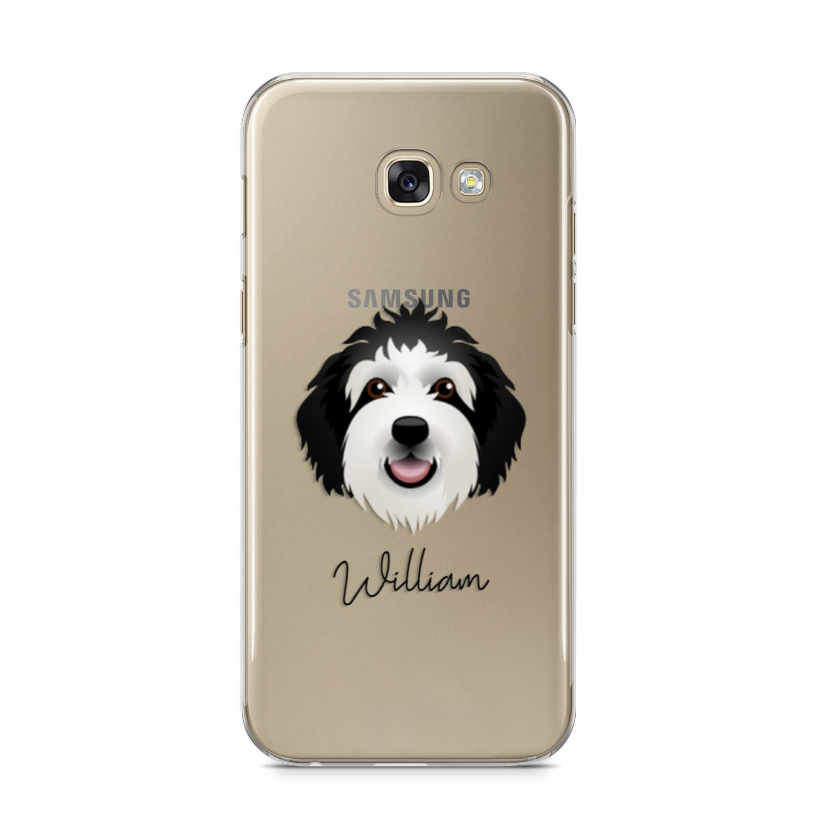 Sheepadoodle Personalised Samsung Galaxy A5 2017 Case on gold phone