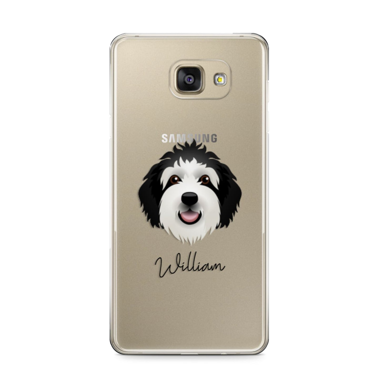 Sheepadoodle Personalised Samsung Galaxy A9 2016 Case on gold phone