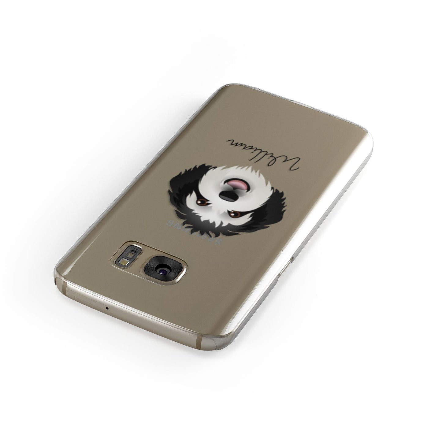 Sheepadoodle Personalised Samsung Galaxy Case Front Close Up