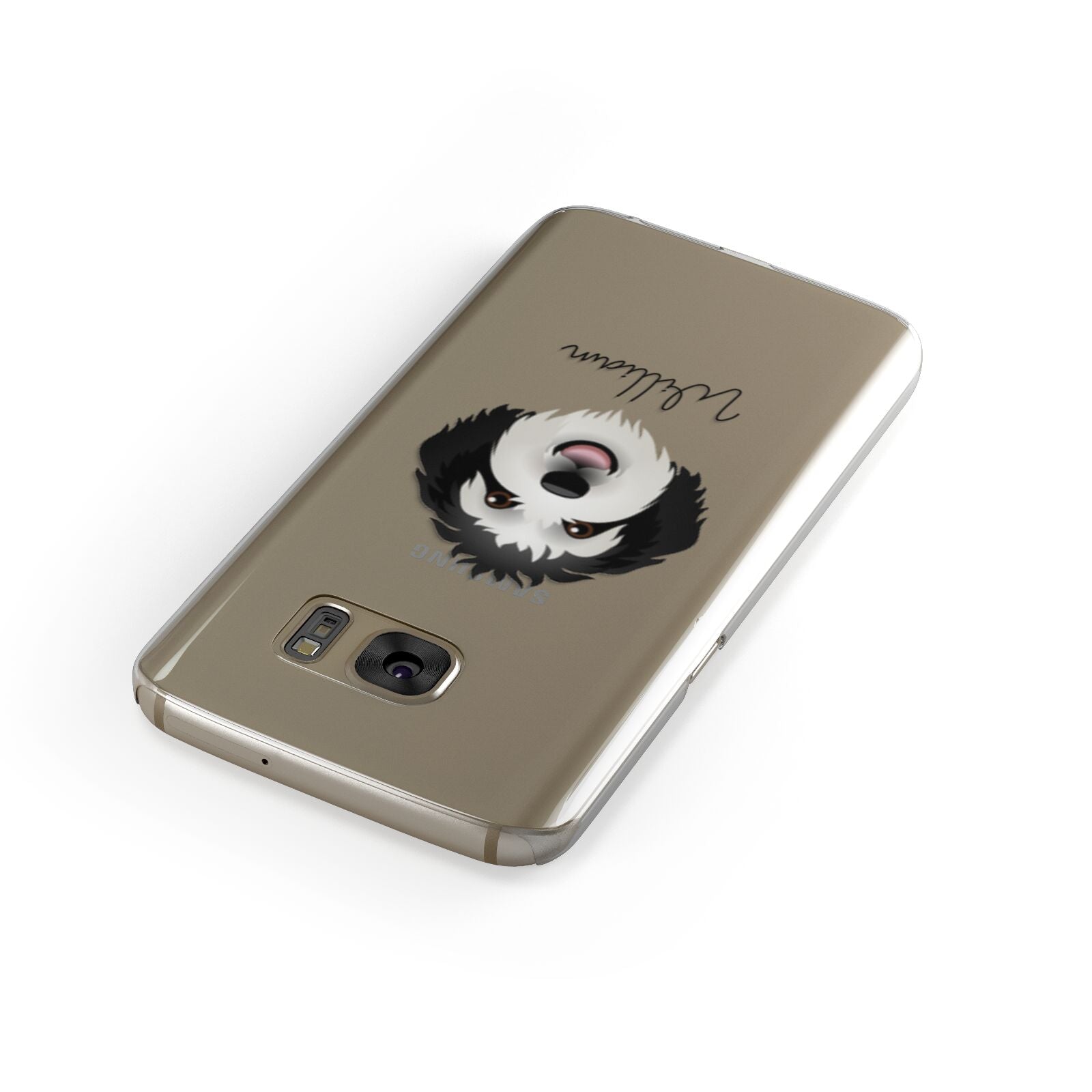 Sheepadoodle Personalised Samsung Galaxy Case Front Close Up