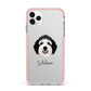 Sheepadoodle Personalised iPhone 11 Pro Max Impact Pink Edge Case