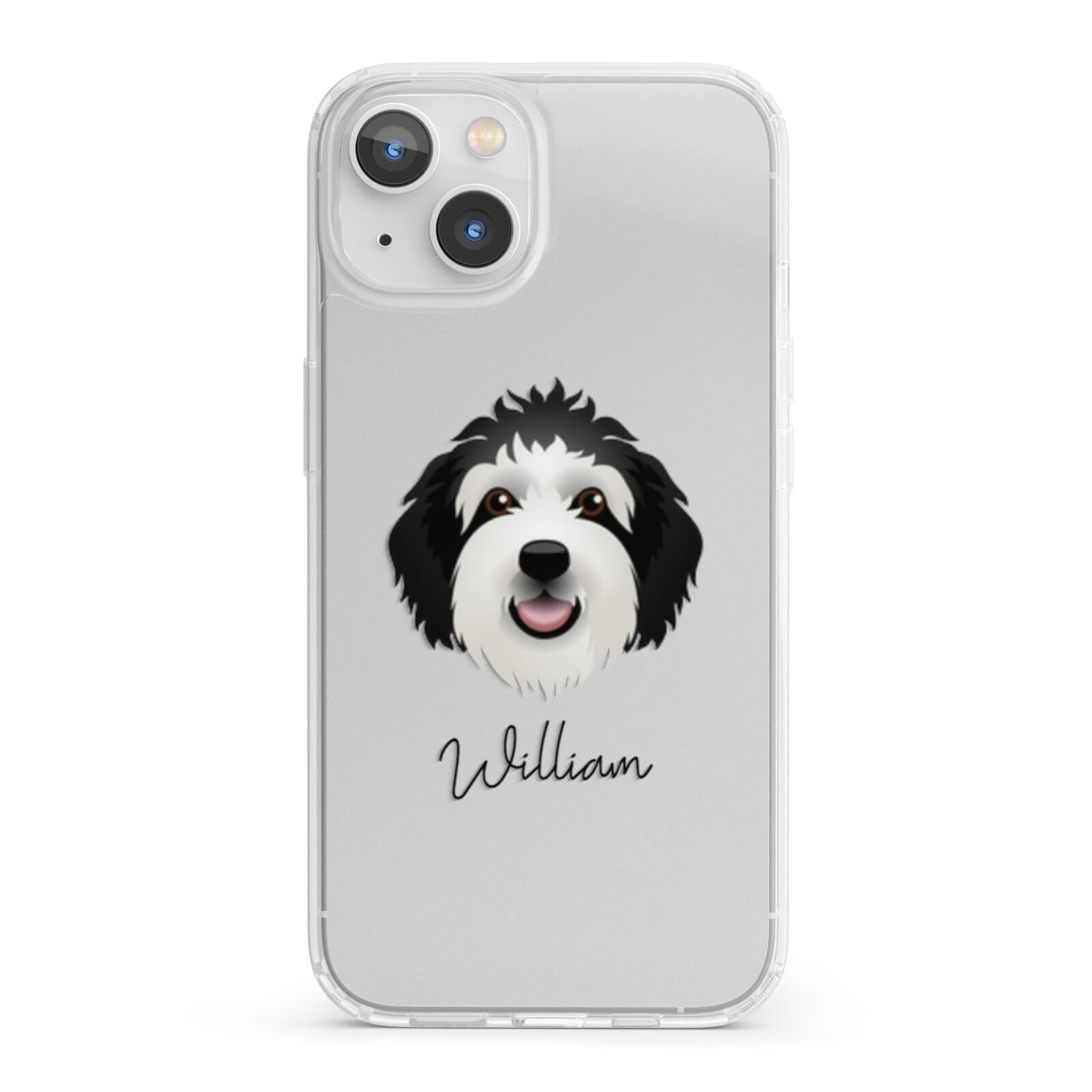Sheepadoodle Personalised iPhone 13 Clear Bumper Case