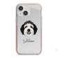 Sheepadoodle Personalised iPhone 13 Mini TPU Impact Case with Pink Edges