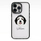 Sheepadoodle Personalised iPhone 13 Pro Black Impact Case on Silver phone