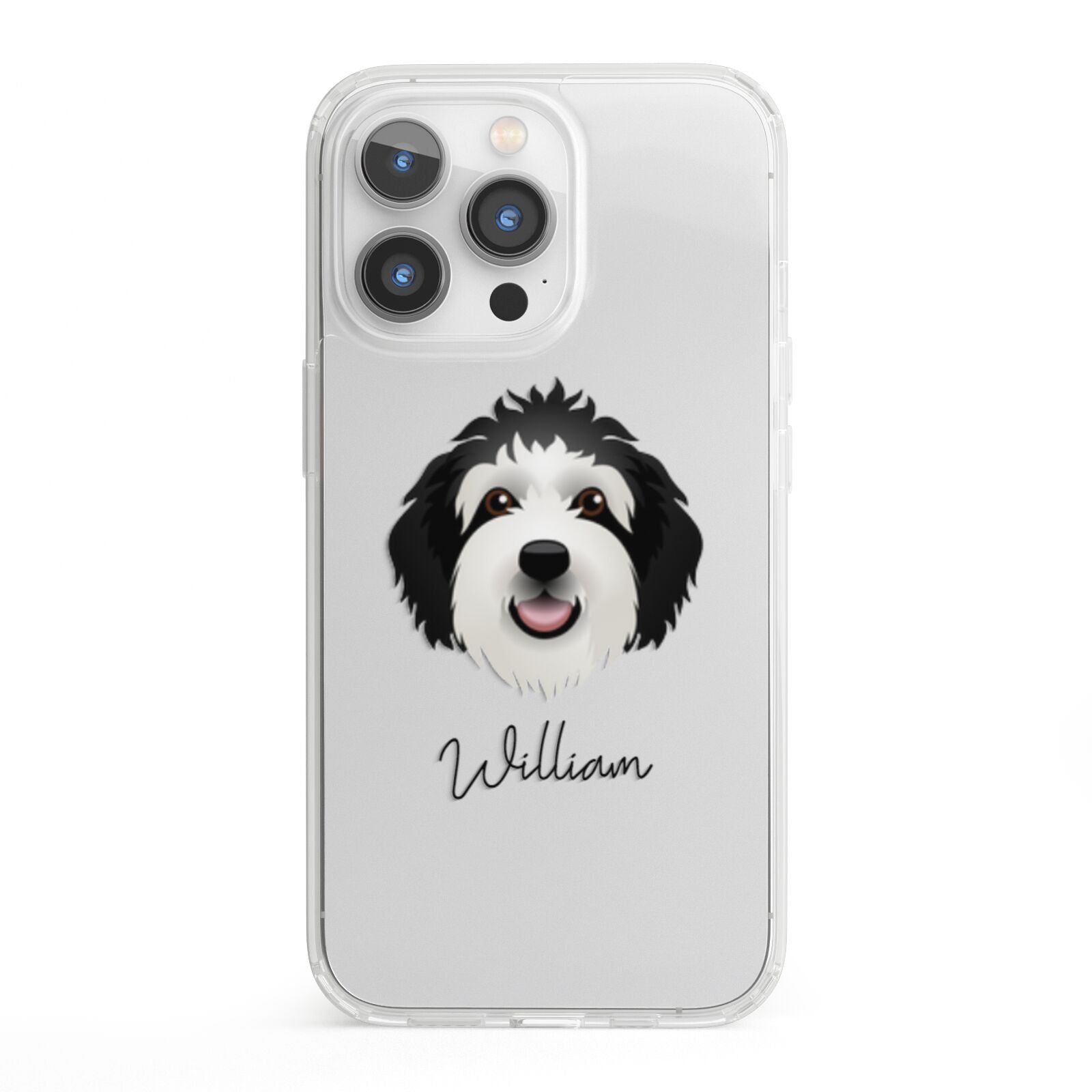 Sheepadoodle Personalised iPhone 13 Pro Clear Bumper Case