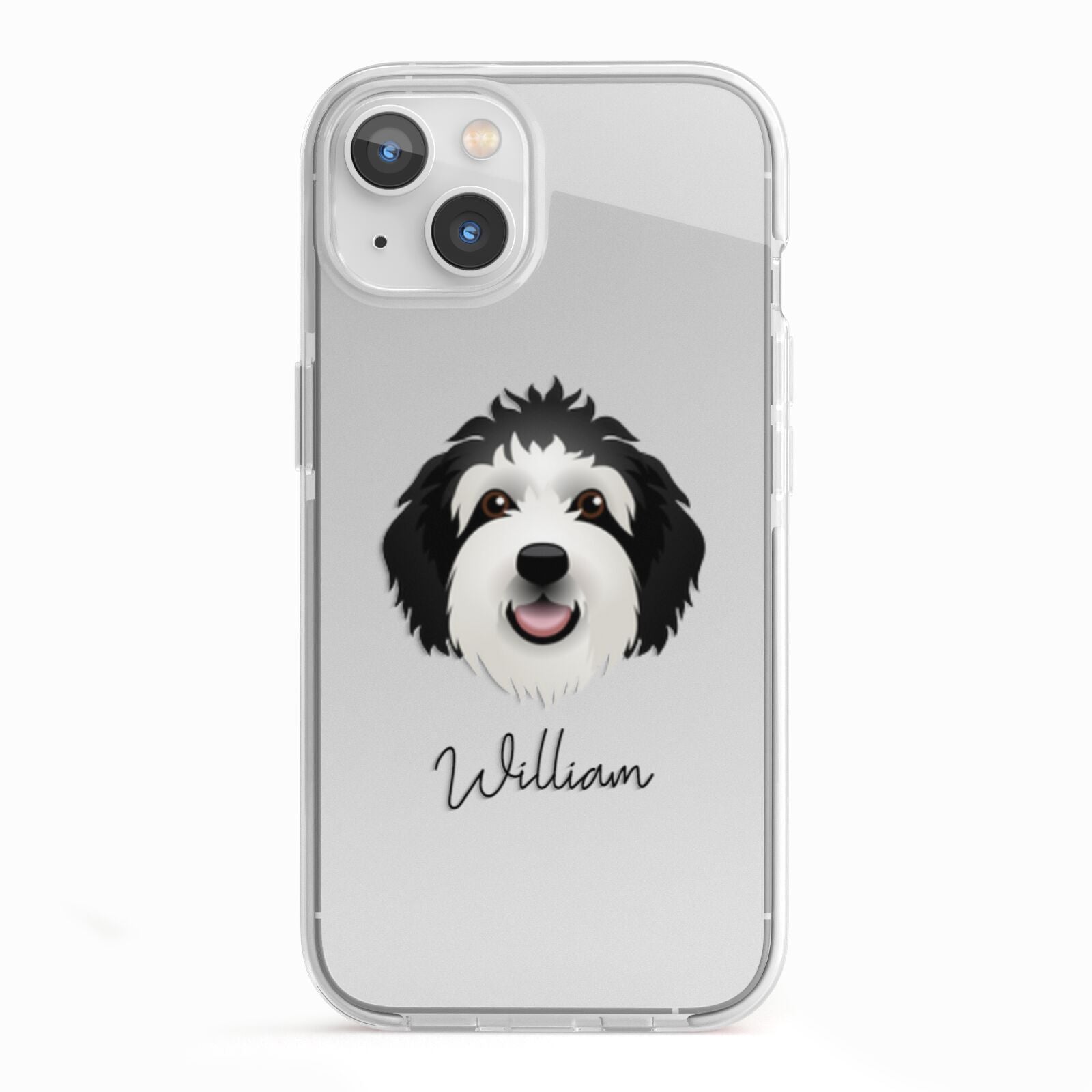 Sheepadoodle Personalised iPhone 13 TPU Impact Case with White Edges