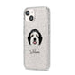Sheepadoodle Personalised iPhone 14 Glitter Tough Case Starlight Angled Image
