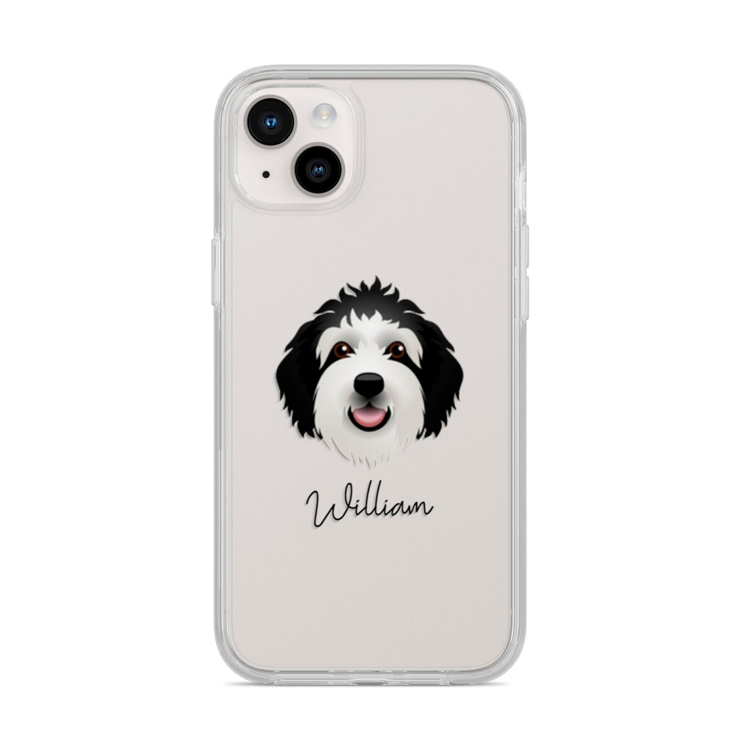 Sheepadoodle Personalised iPhone 14 Plus Clear Tough Case Starlight