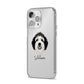 Sheepadoodle Personalised iPhone 14 Pro Max Clear Tough Case Silver Angled Image