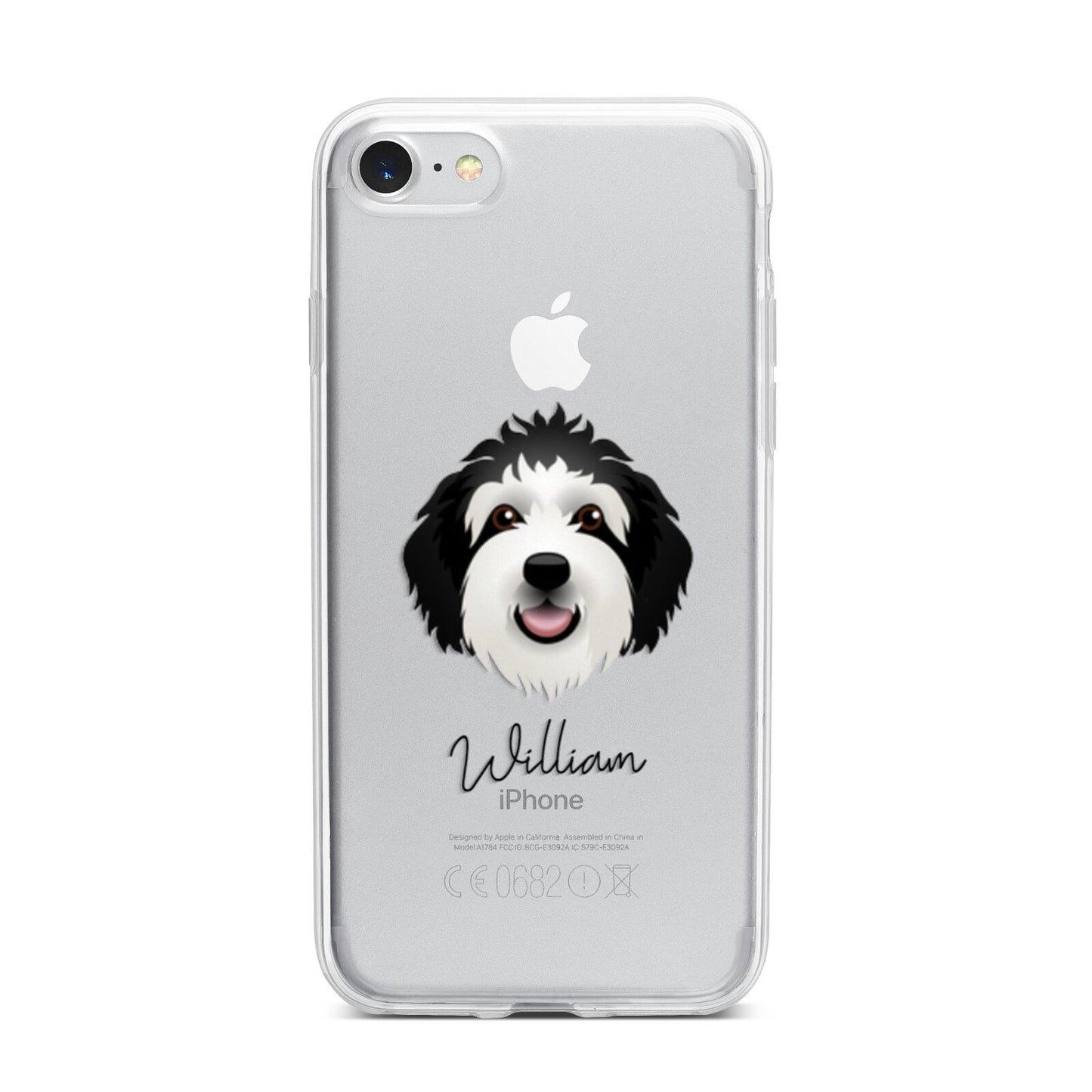 Sheepadoodle Personalised iPhone 7 Bumper Case on Silver iPhone