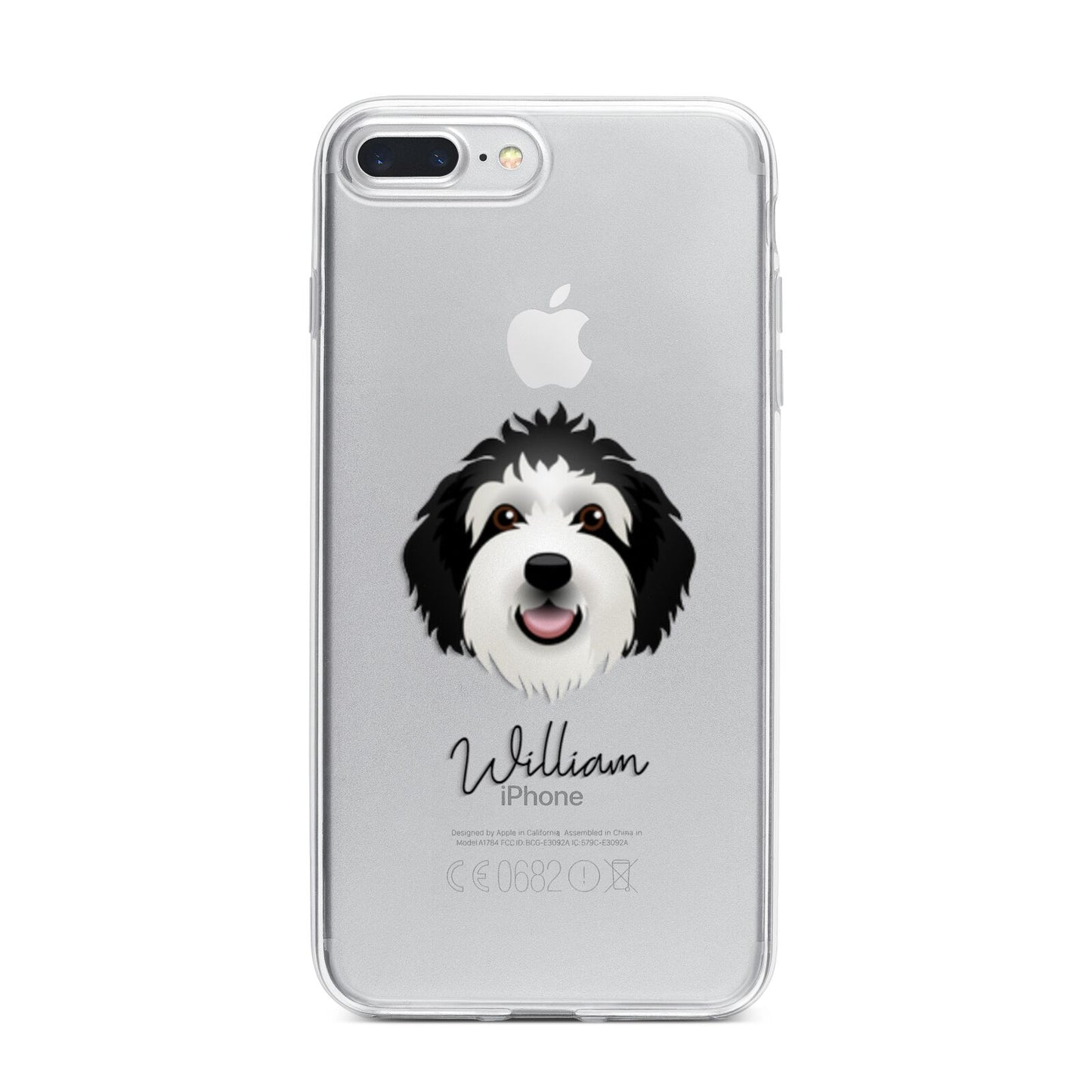 Sheepadoodle Personalised iPhone 7 Plus Bumper Case on Silver iPhone