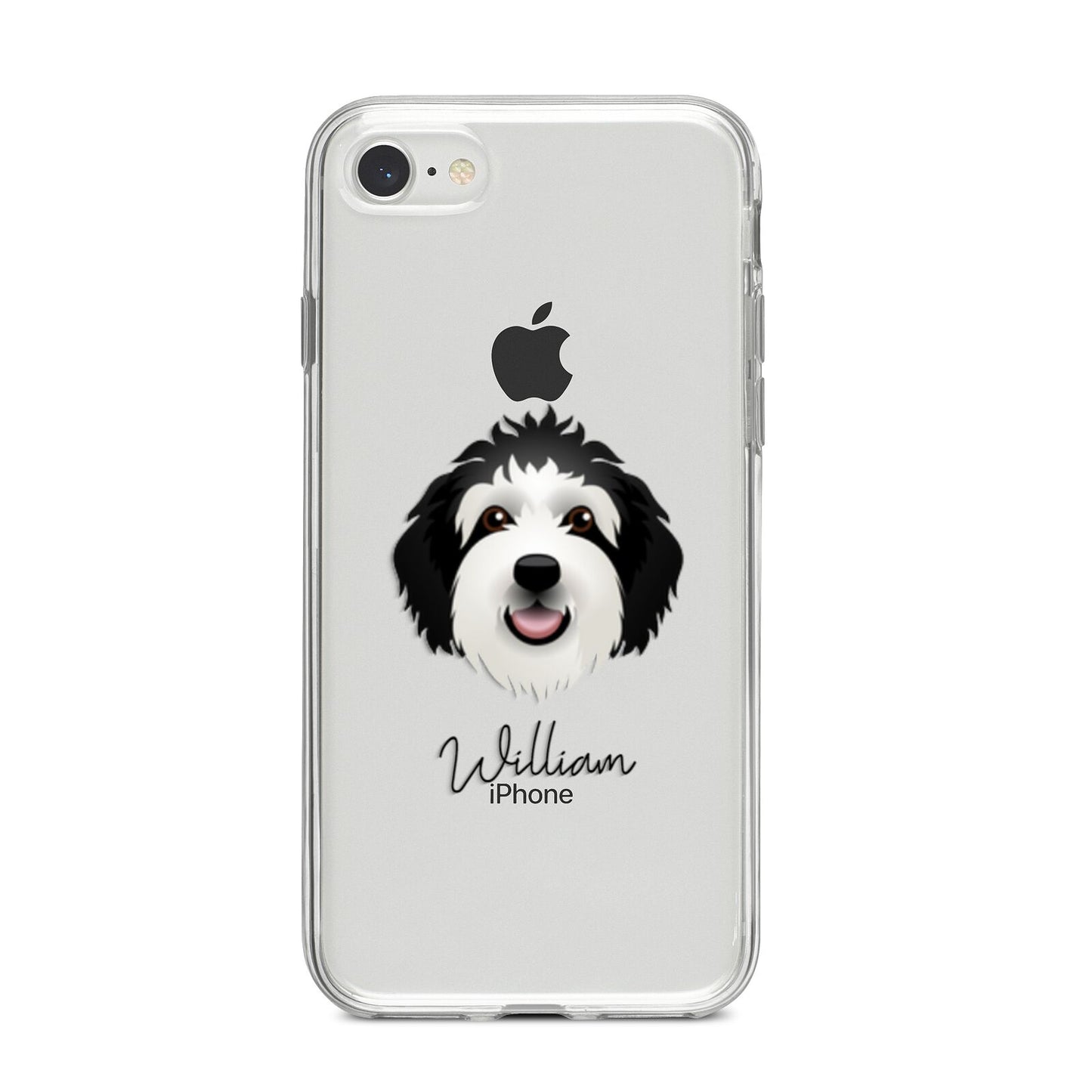 Sheepadoodle Personalised iPhone 8 Bumper Case on Silver iPhone