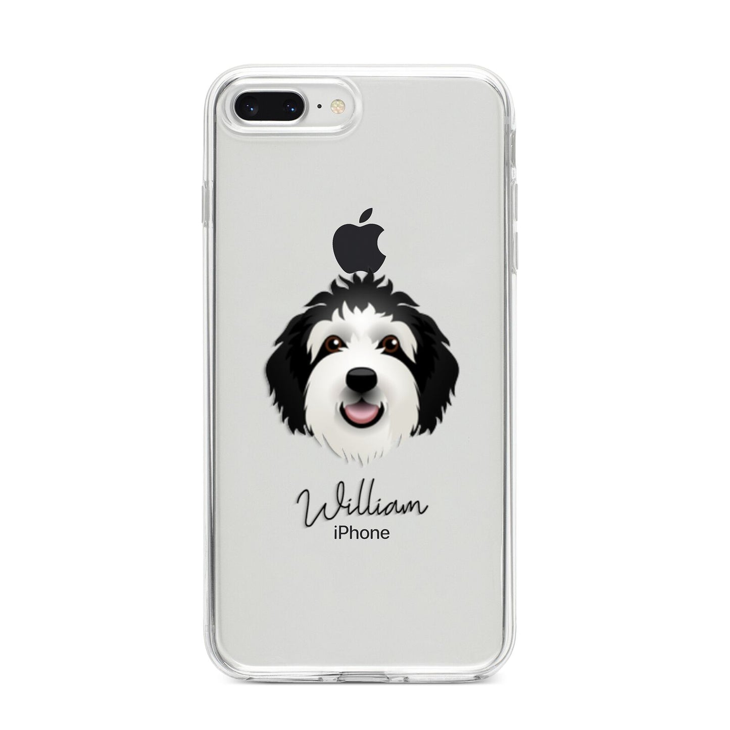 Sheepadoodle Personalised iPhone 8 Plus Bumper Case on Silver iPhone