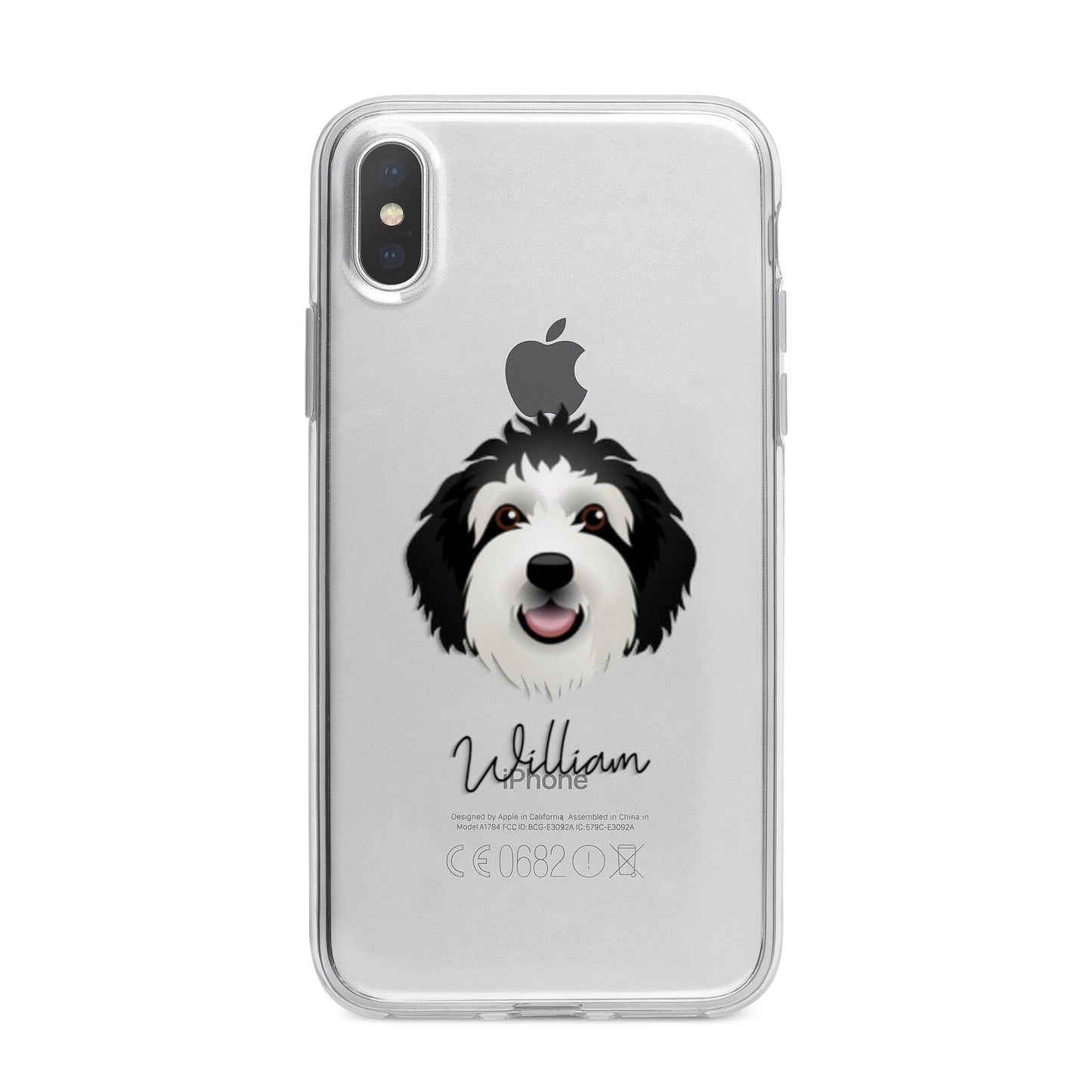 Sheepadoodle Personalised iPhone X Bumper Case on Silver iPhone Alternative Image 1